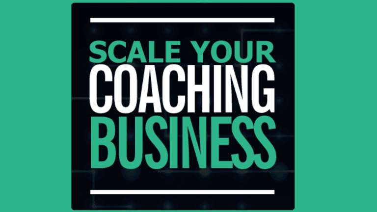 Scale Your Coaching Business graphic promoting Client Boost System for sustainable growth for coaches and consultants."