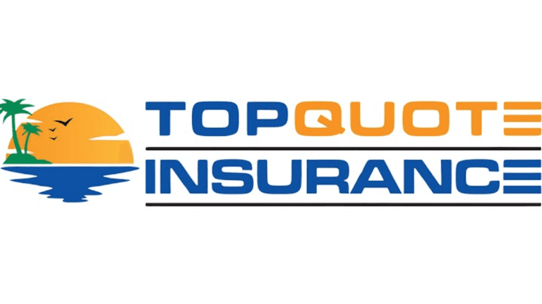 "TopQuote Insurance logo, featuring a sun and palm tree design, symbolizing a customer-focused approach to competitive insurance coverage."