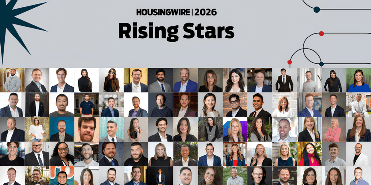 Collage of diverse professionals recognized as HousingWire's 2026 Rising Stars.