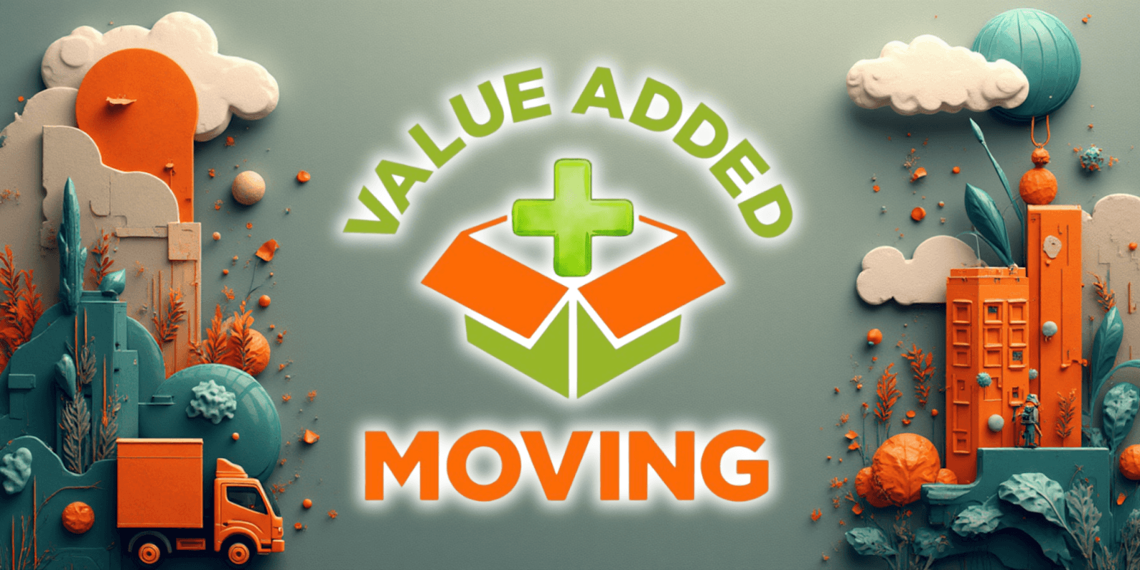 Value Added Moving logo with truck, emphasizing nationwide relocation services, reliable logistics, customer-focused moving solutions, and stress-free professional moving expertise.