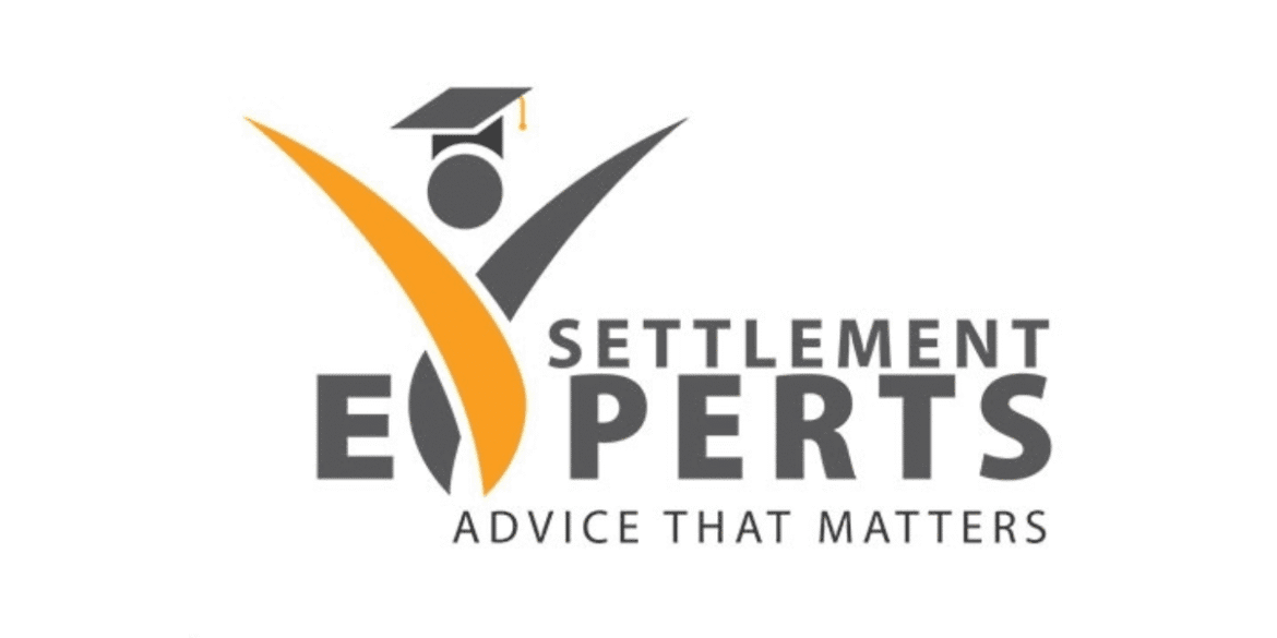Settlement Experts logo with a graduation cap on a person symbol, emphasizing expert immigration and settlement advice with the tagline 'Advice That Matters.'
