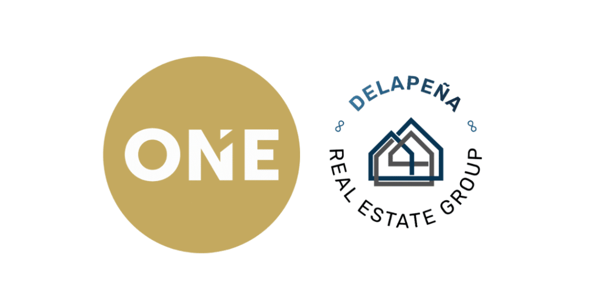 Logo of Delapena Real Estate Group and Realty ONE Group, representing Marie Delapena's real estate services in Central Florida.
