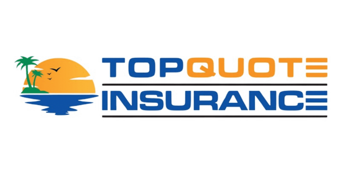 "TopQuote Insurance logo, featuring a sun and palm tree design, symbolizing a customer-focused approach to competitive insurance coverage."